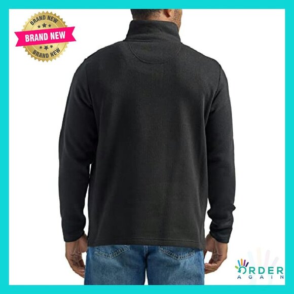 Men's Quarter-Zip Fleece Pullover Relaxed Fit Classic Winter Layering Essential - Picture 3 of 8